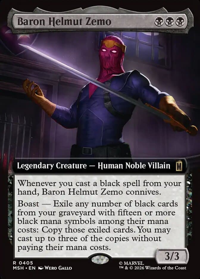 Baron Helmut Zemo Extended Art Foil