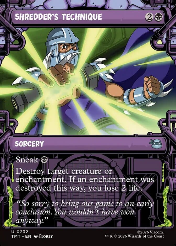Shredder's Technique Showcase Foil