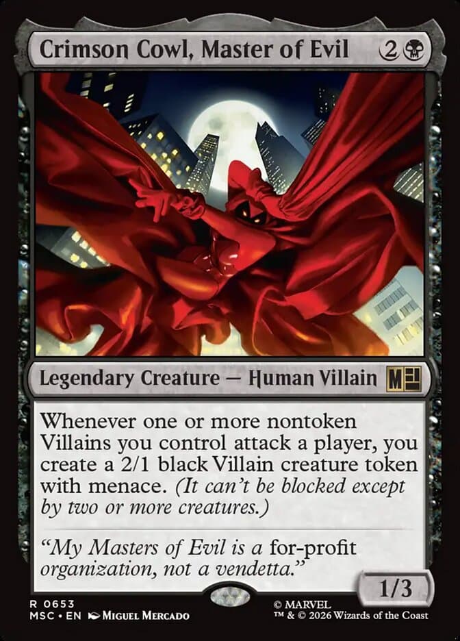 Crimson Cowl, Master of Evil Foil