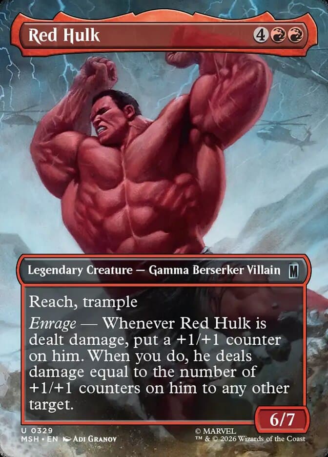 Red Hulk Borderless Foil