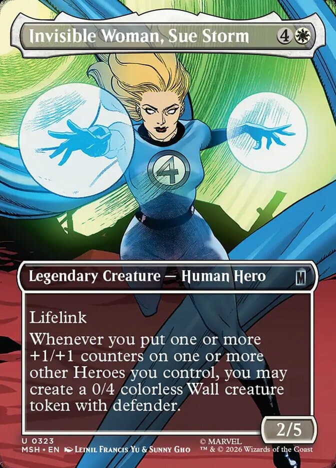 Invisible Woman, Sue Storm Borderless Foil