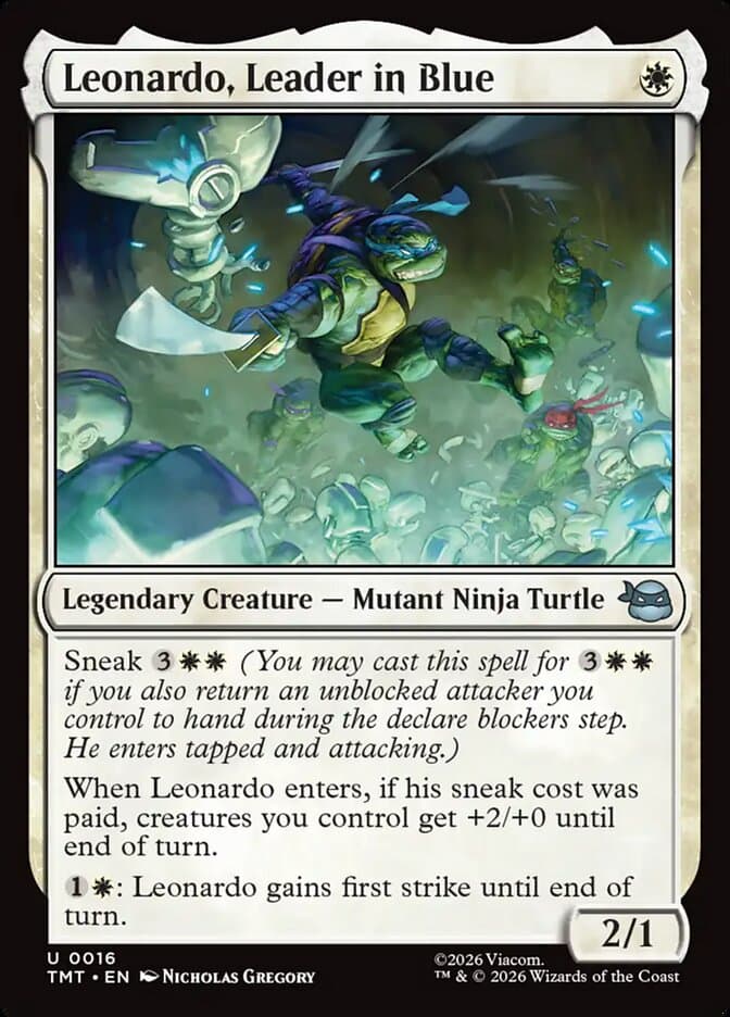 Leonardo, Leader in Blue Foil