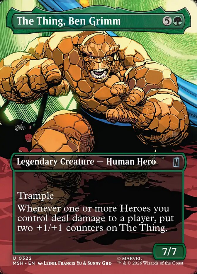 The Thing, Ben Grimm Borderless Foil