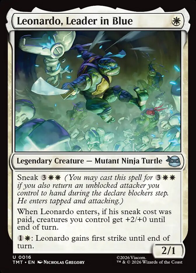 Leonardo, Leader in Blue Foil